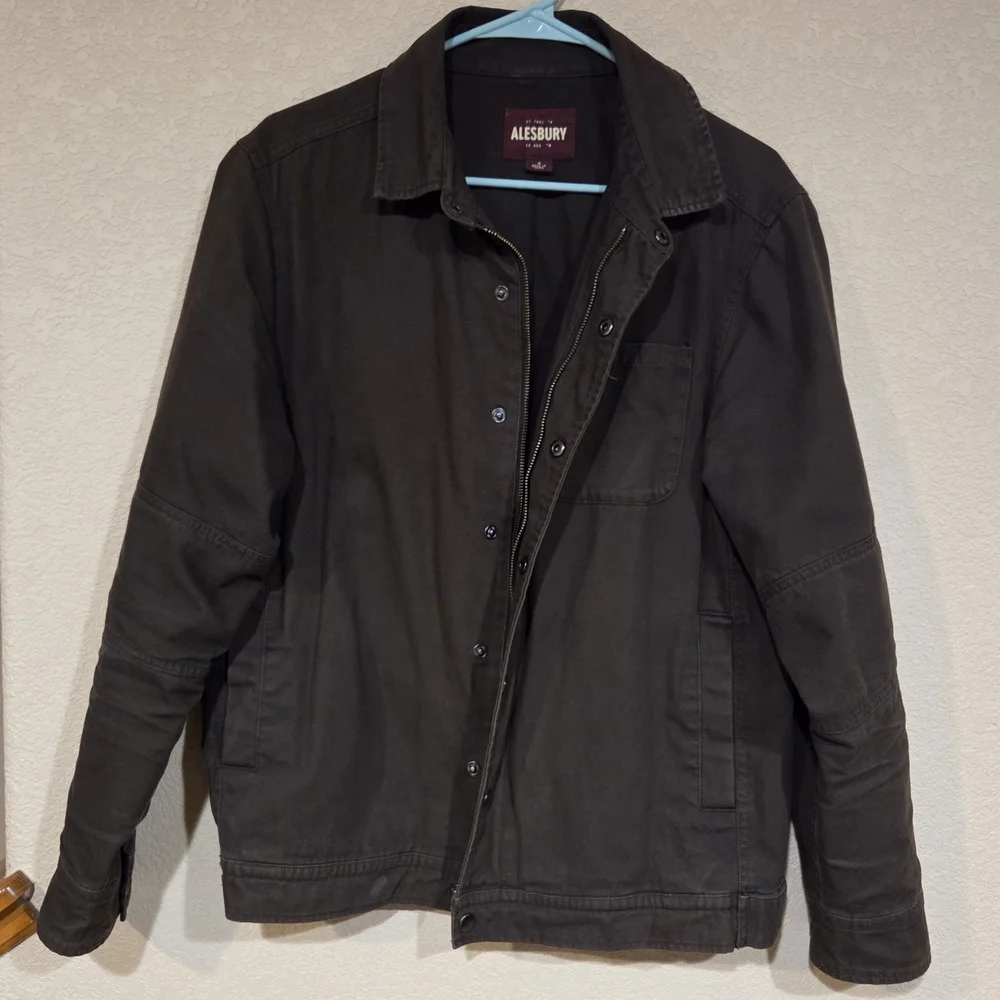 Alesbury Men's Dark Green Military Field Jacket - Picture 3 of 5